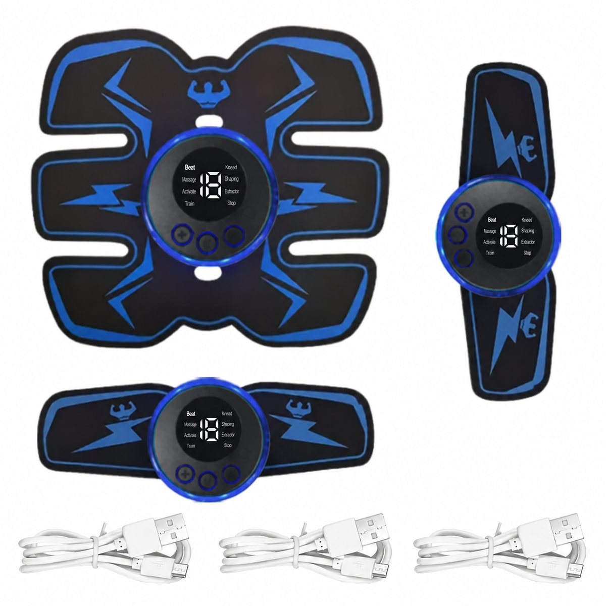 Armvora® EMS Muscle Stimulator Abs Trainer – Wireless USB Rechargeable Body Toning Device