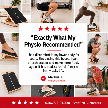 Armvora® Adjustable Wooden Slant Board – Calf & Ankle Mobility Trainer