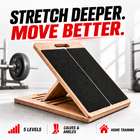 Armvora® Adjustable Wooden Slant Board – Calf & Ankle Mobility Trainer