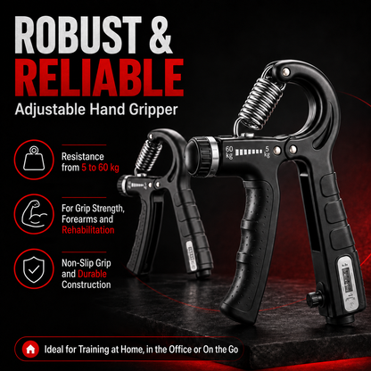 Armvora® Hand Grip Strengthener Set – Adjustable 5–60 kg Finger & Forearm Trainer