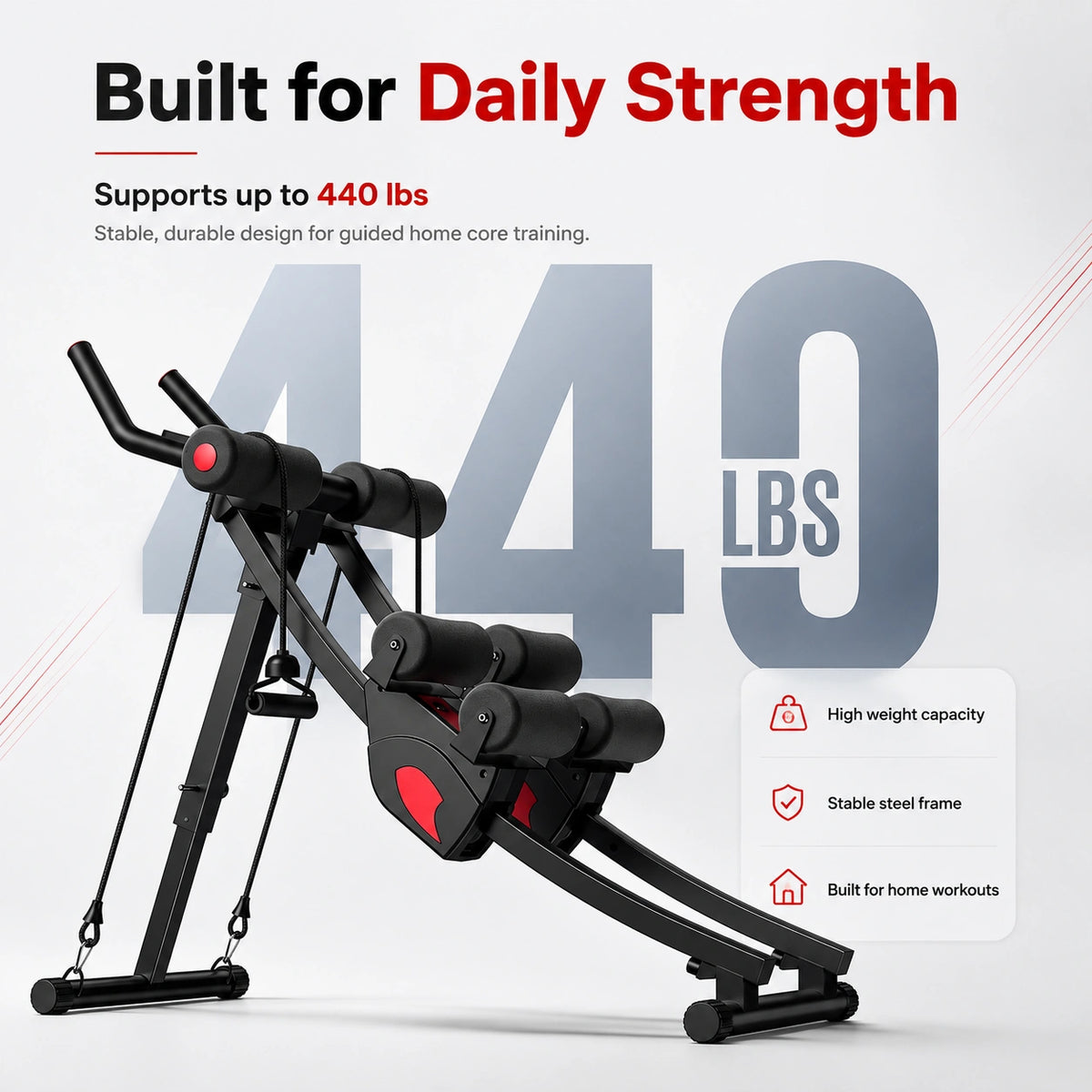 Armvora® Dual Track Ab Trainer | Core Workout Machine