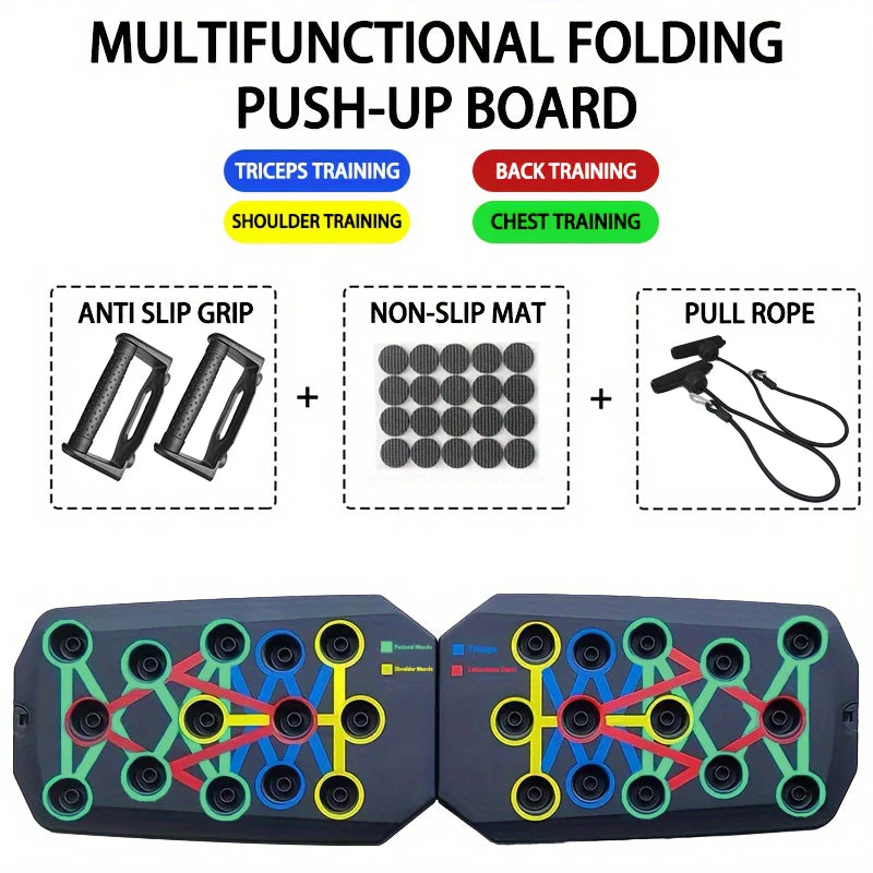 Armvora® Color-Coded Push-Up Board System – Home Upper Body Strength Trainer