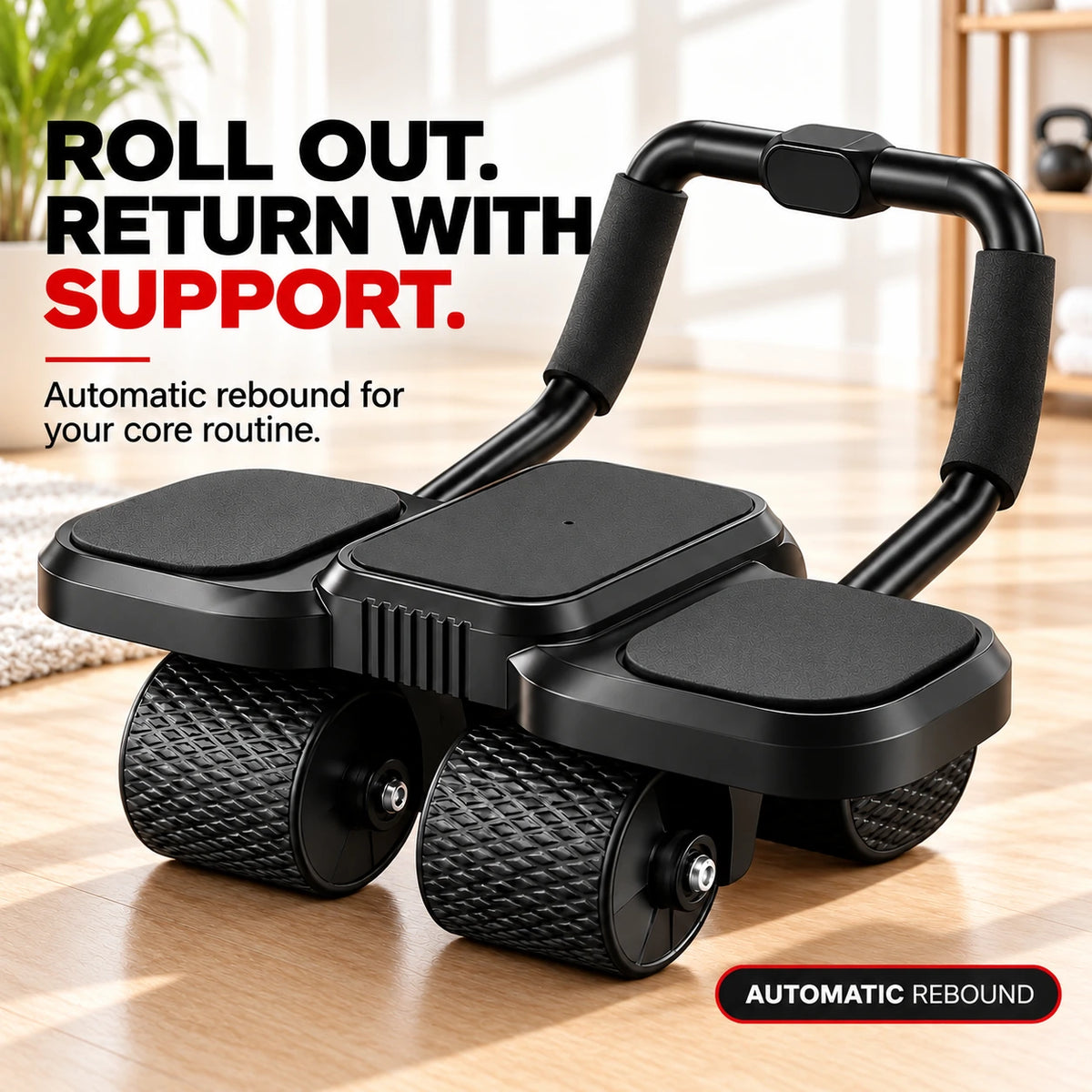 Armvora Ab Roller automatic rebound feature