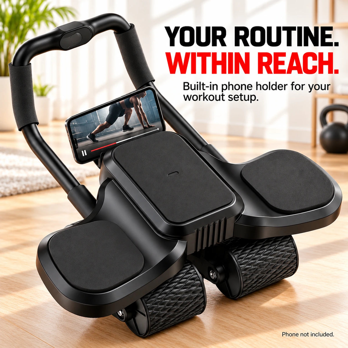 Armvora Ab Roller built-in phone holder; phone not included