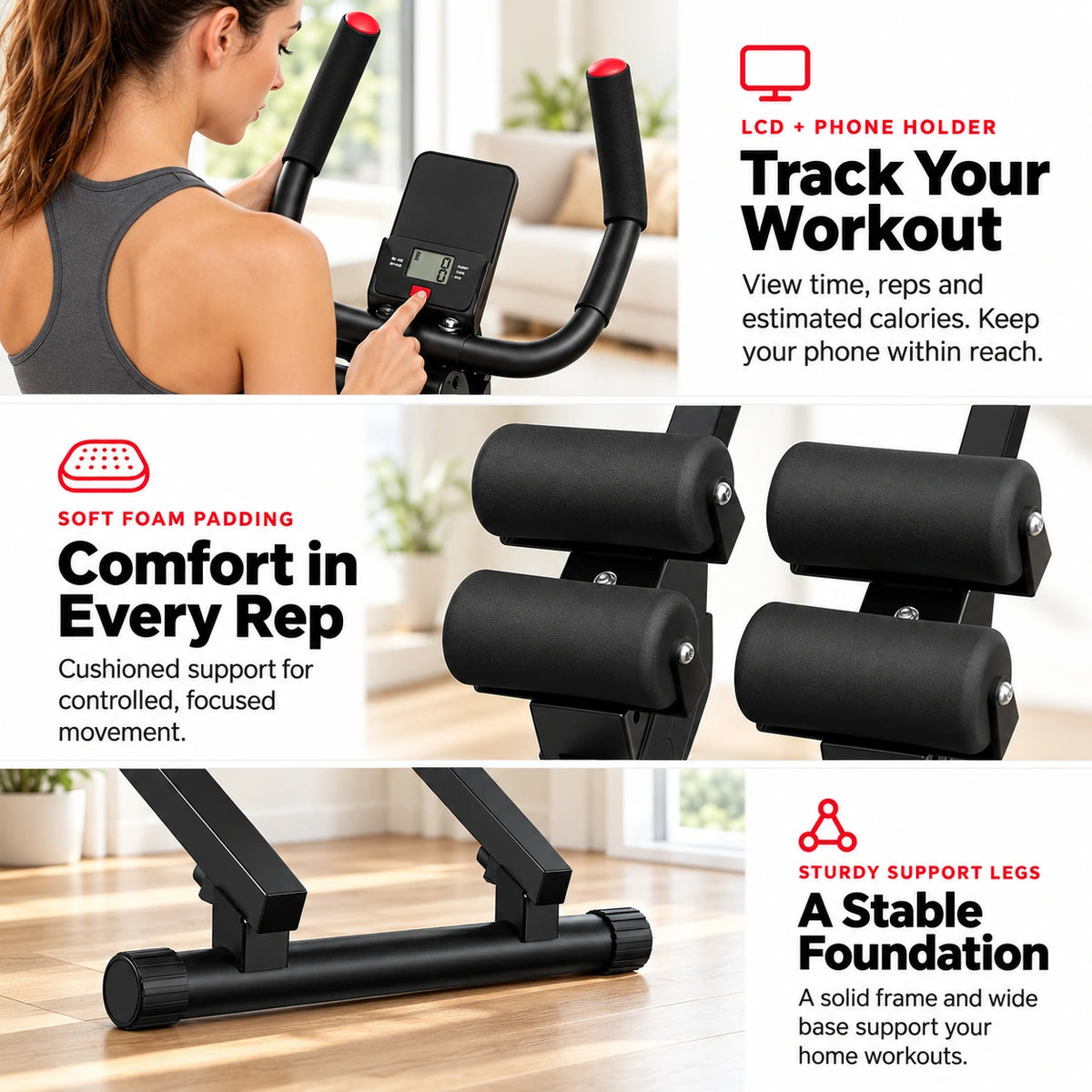 Armvora® Dual Track Ab Trainer | Core Workout Machine