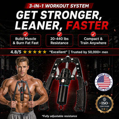 Armvora® Hydraulic Muscle Trainer – Adjustable Resistance Home Gym