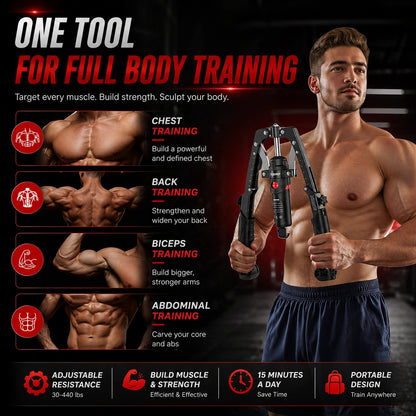 Armvora® Hydraulic Muscle Trainer – Adjustable Resistance Home Gym